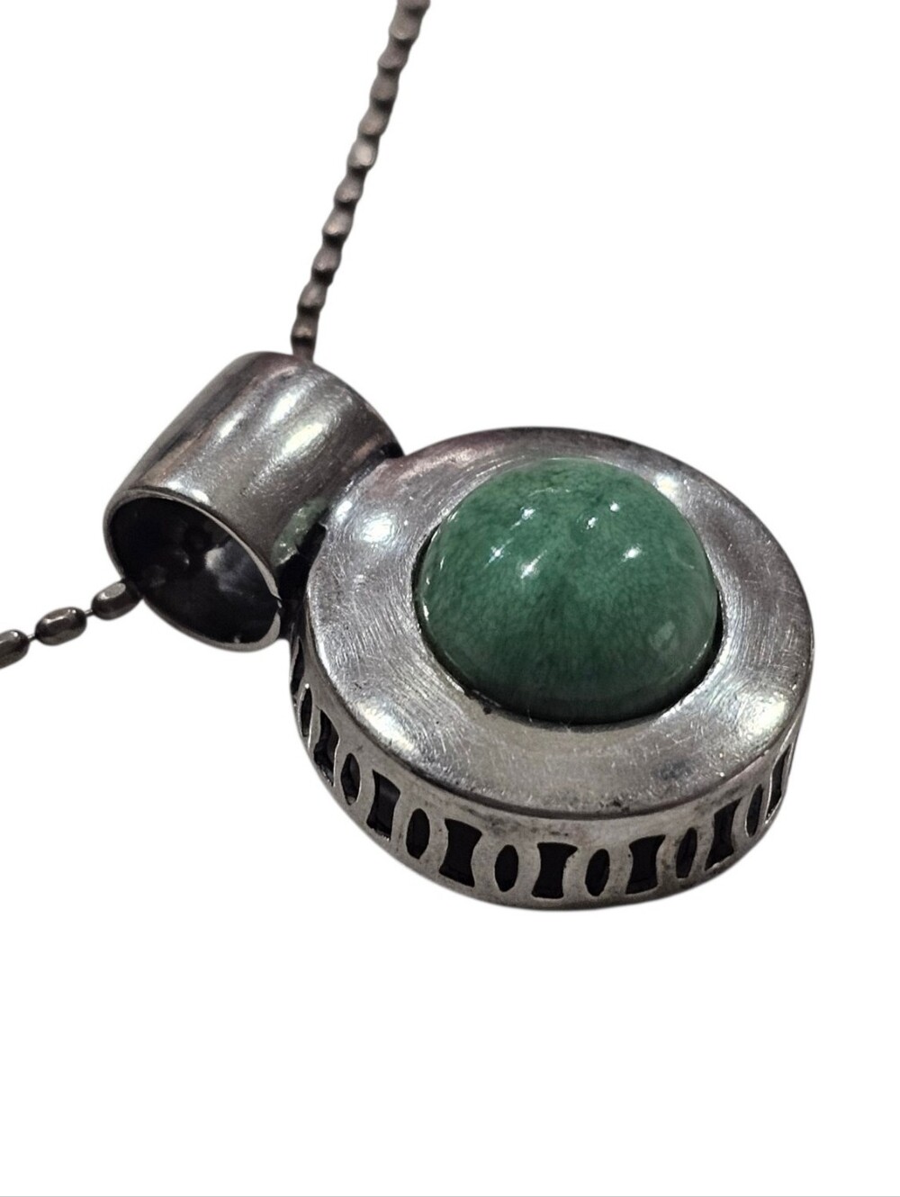 Vintage Carolyn Pollack Sterling Silver & Turquoise Pendant With Chain